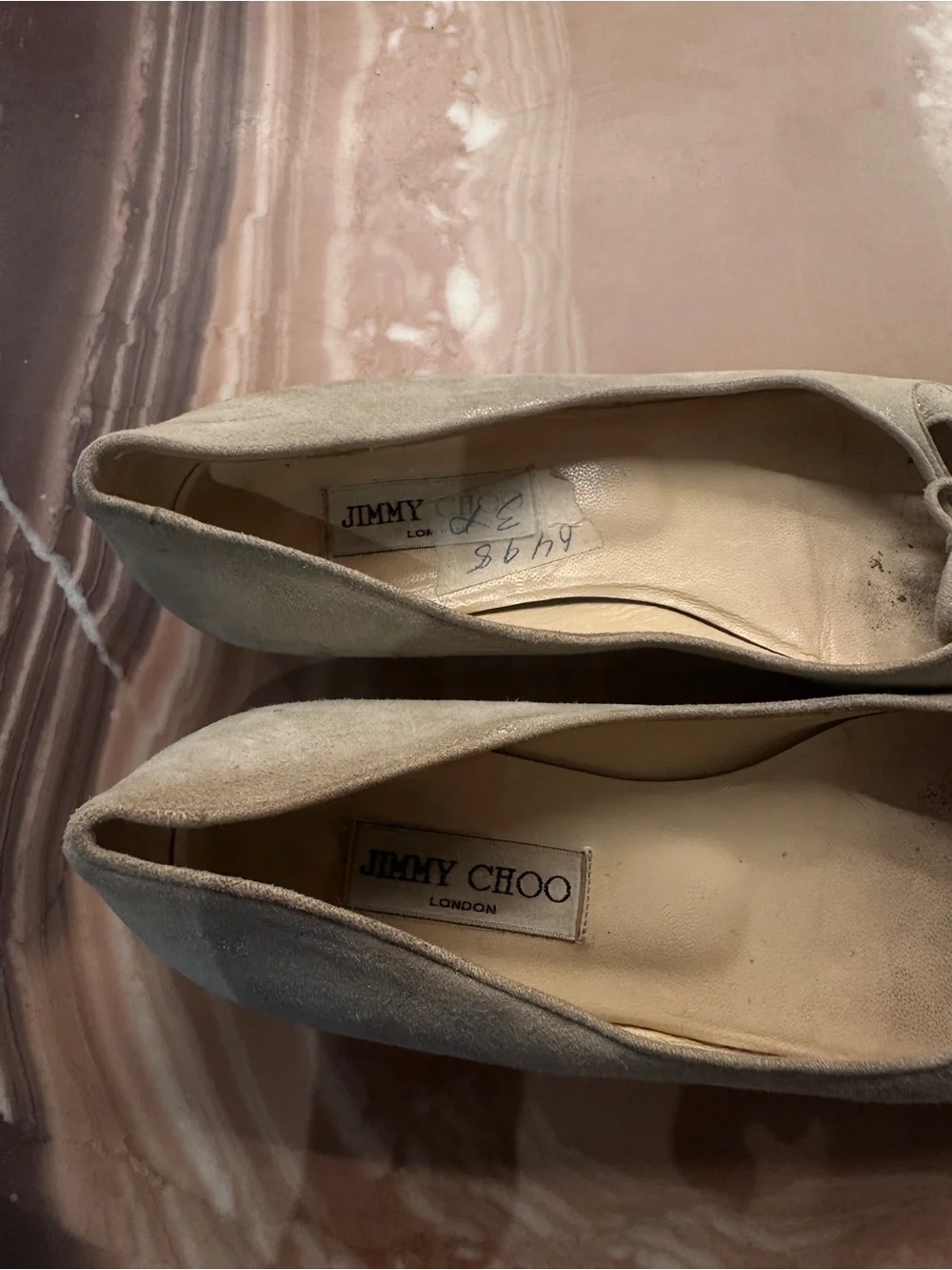 Jimmy Choo pointed flats with flower detail